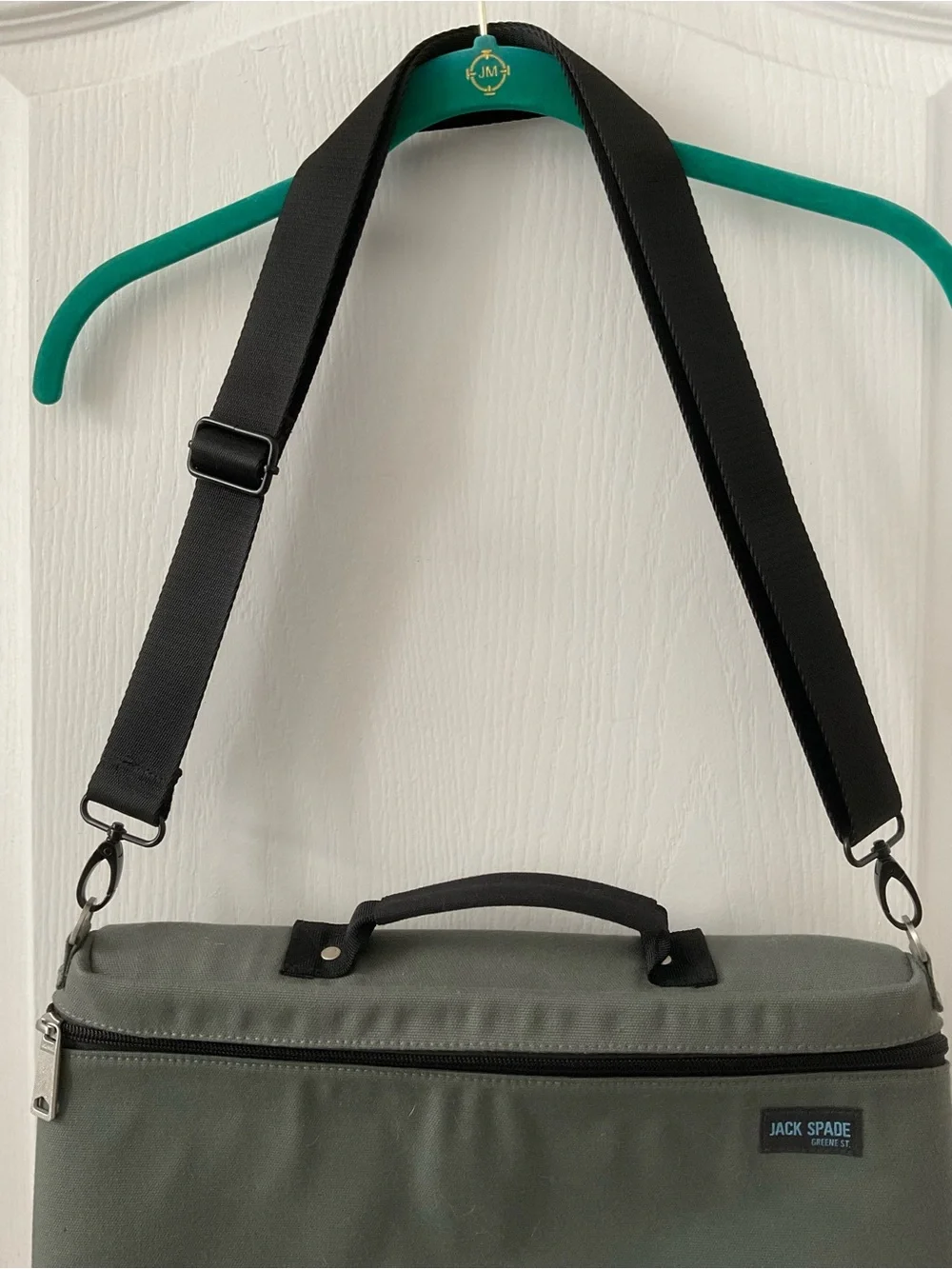 Jack Spade Greene St Olive Green Laptop Messenger Bag Canvas